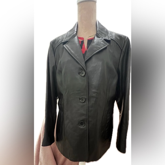 ❤️NWT❤️CALVIN KLEIN- Full Grain Leather Coat - Picture 6 of 13
